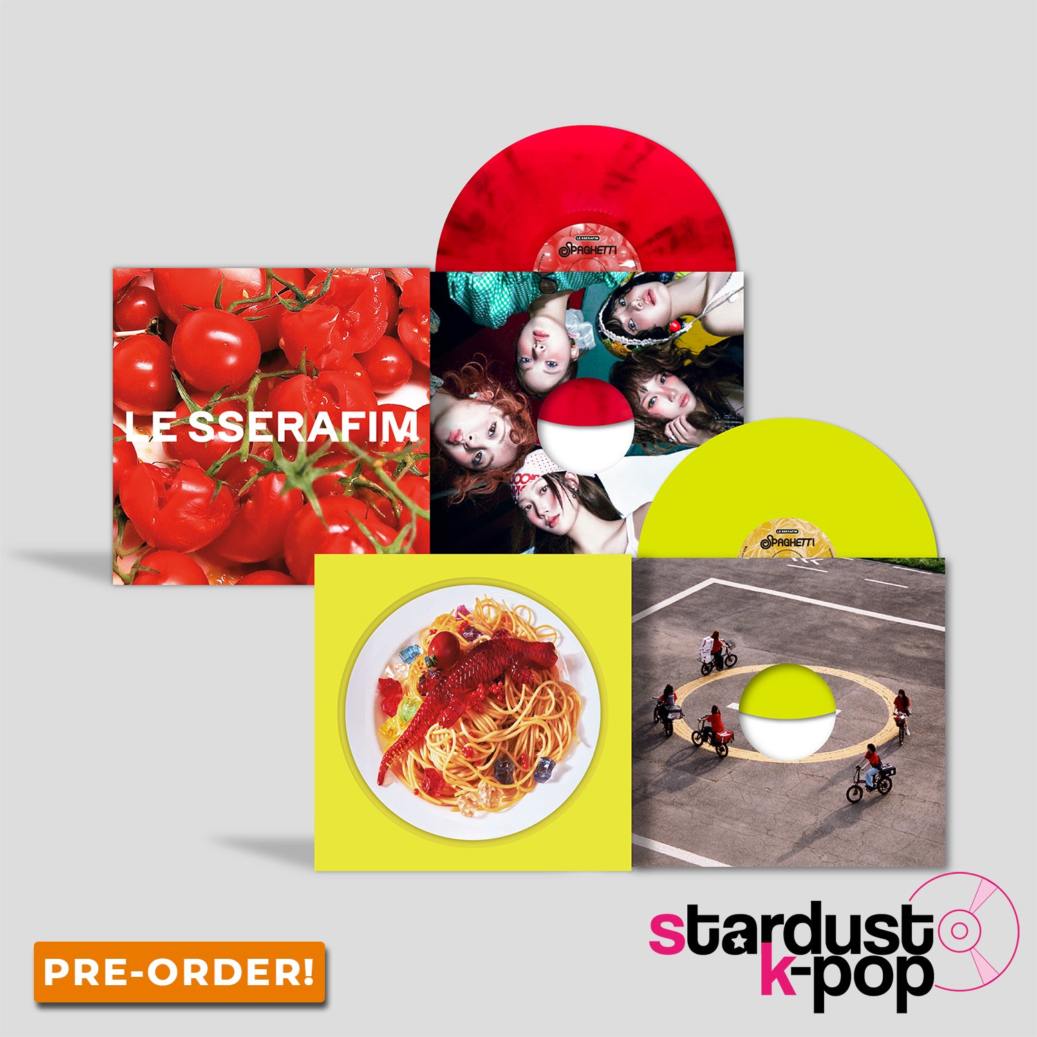 LE SSERAFIM SPAGHETTI [1st Single Album] Vinyl Stardust Kpop Shop
