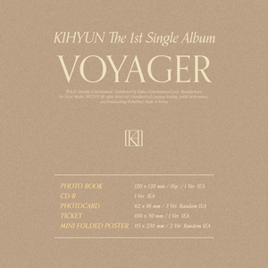 Kihyun Voyager 1st Single Album Jewel Case version