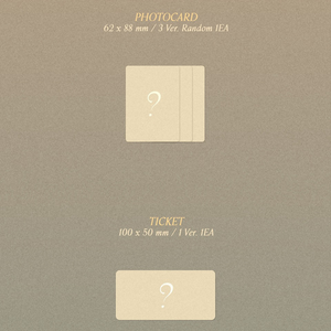 Kihyun Voyager 1st Single Album Jewel Case version photocard, ticket