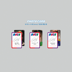 Onew Dice 2nd Mini Album Rolling Version, Dice Version photocard