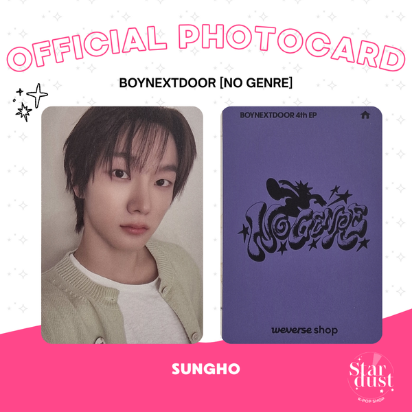[PHOTOCARD] BOYNEXTDOOR (SUNGHO) - NO GENRE [WEVERSE POB]