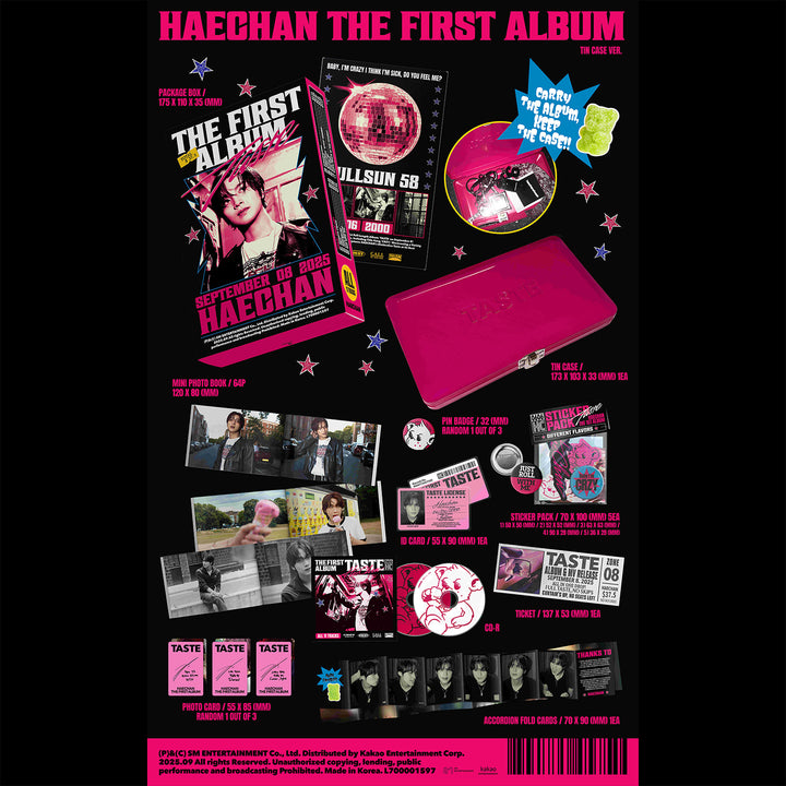 [PRE-ORDER] HAECHAN - TASTE [1st Album] Tin Case Ver. - Stardust K-pop Shop