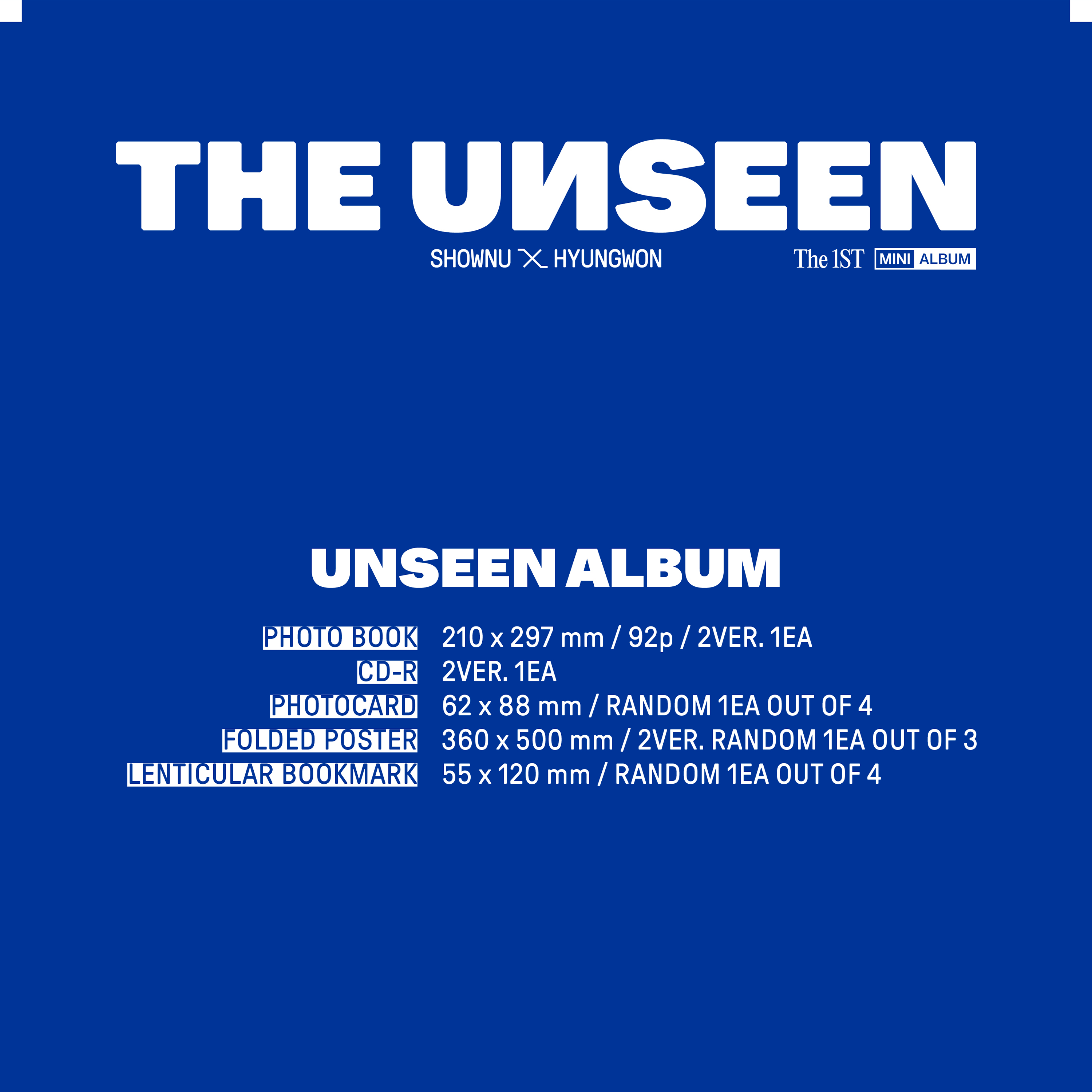 MONSTA X SHOWNU & HYUNGWON - THE UNSEEN [1st Mini Album] Limited Ver. - Stardust K-pop Shop