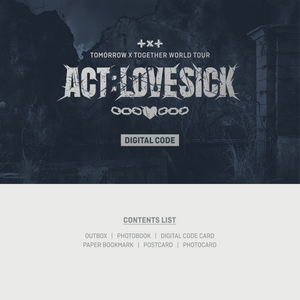 TXT - 2022 WORLD TOUR 'ACT: LOVESICK' IN SEOUL [Digital Code] - Stardust K-pop Shop