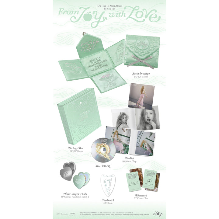 [PRE-ORDER] JOY - FROM JOY, WITH LOVE [1st Mini Album] To You Ver. - Stardust K-pop Shop