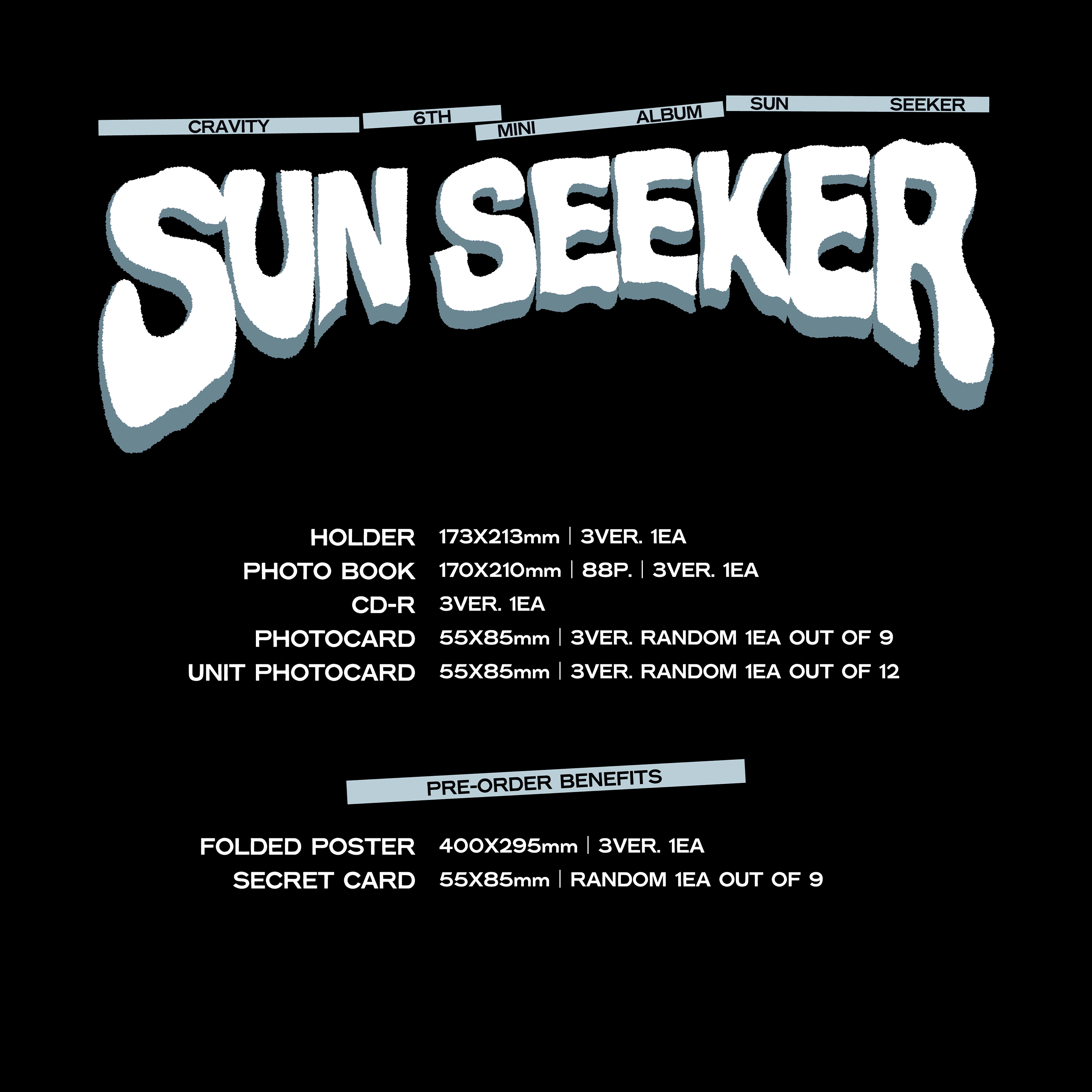 CRAVITY - SUN SEEKER [6th Mini Album] - Stardust K-pop Shop