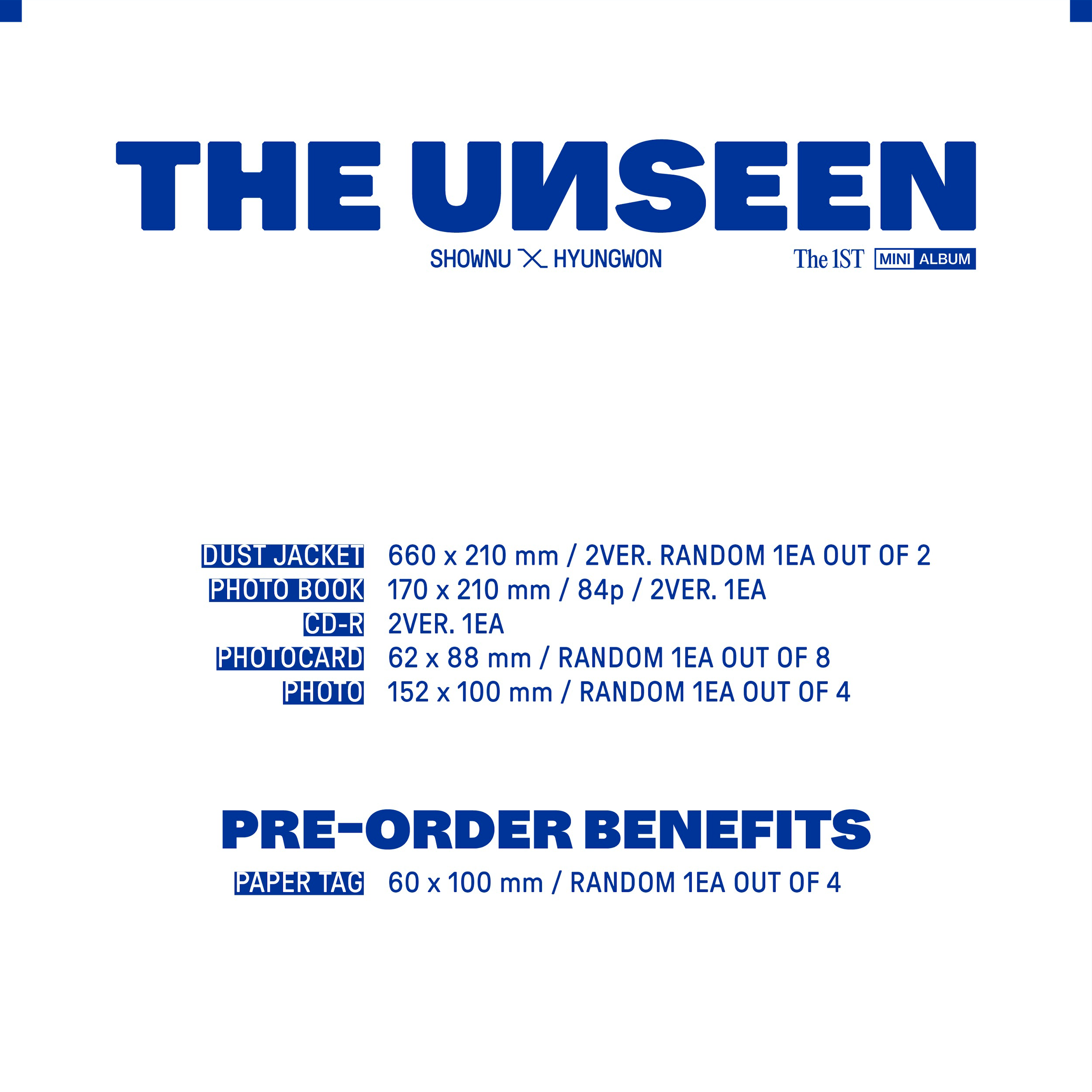 MONSTA X SHOWNU & HYUNGWON - THE UNSEEN [1st Mini Album] - Stardust K-pop Shop