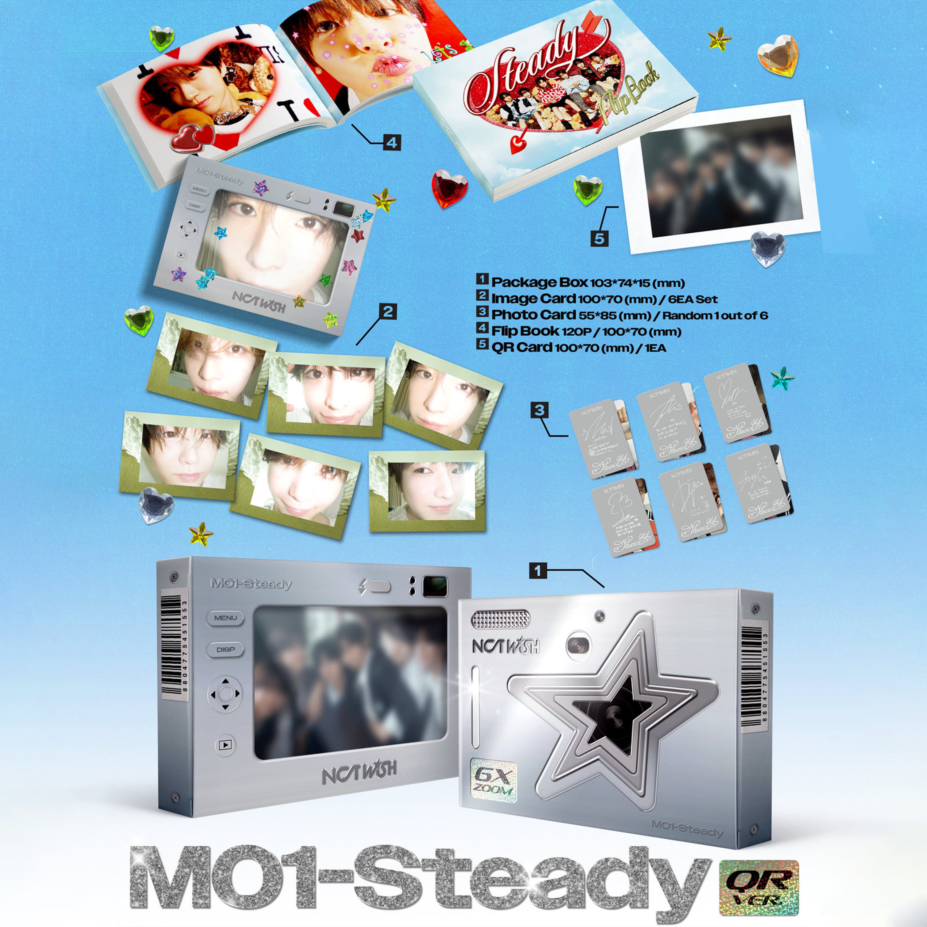 NCT WISH - STEADY [1st Mini Album] QR Ver. - Stardust K-pop Shop