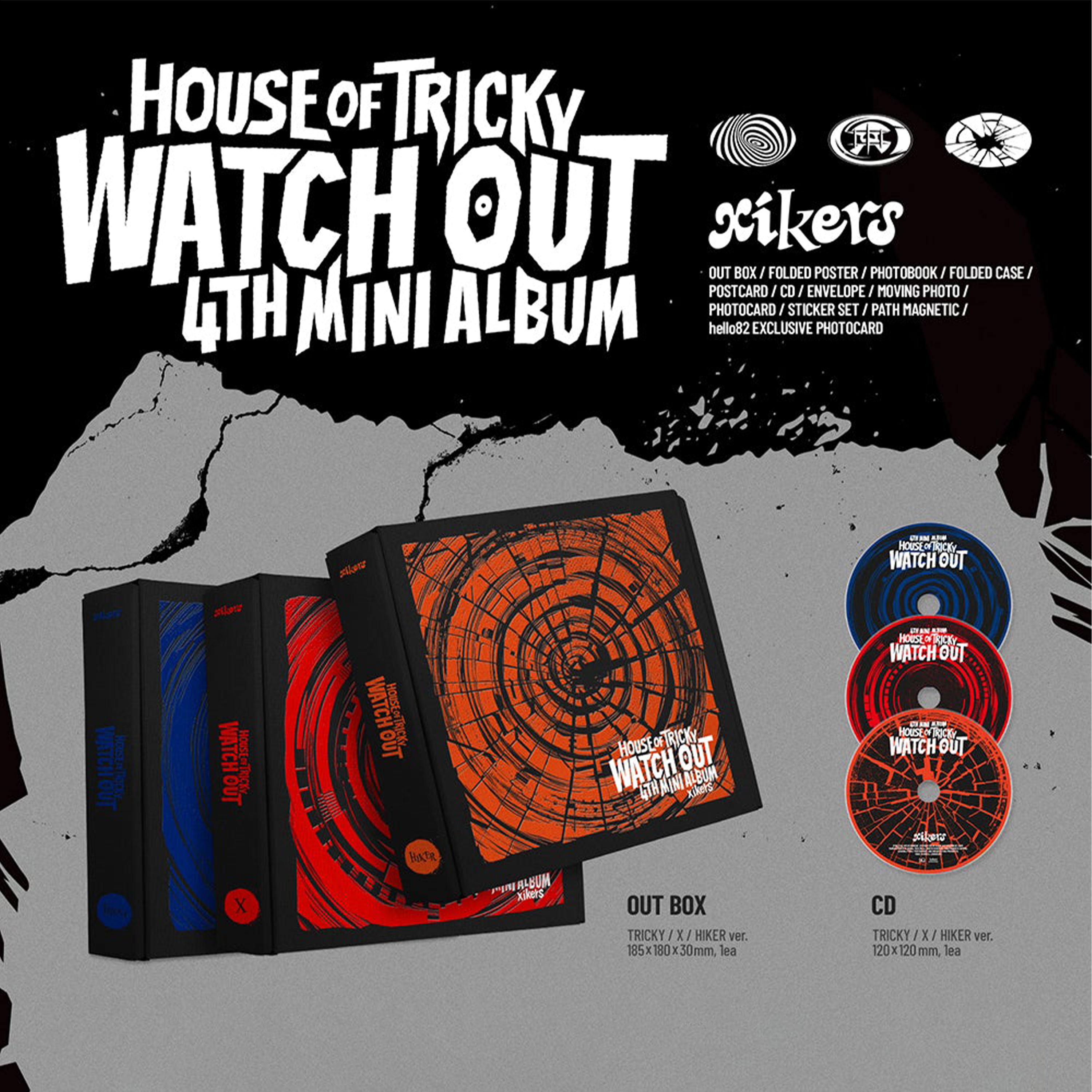xikers - HOUSE OF TRICKY : WATCH OUT [4th Mini Album] hello82 Pop-Up Exclusive - Stardust K-pop Shop