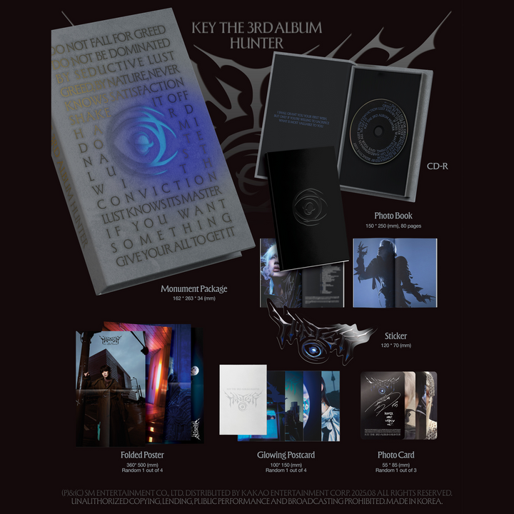 [PRE-ORDER] KEY - HUNTER [3rd Album] Monument Ver. - Stardust K-pop Shop