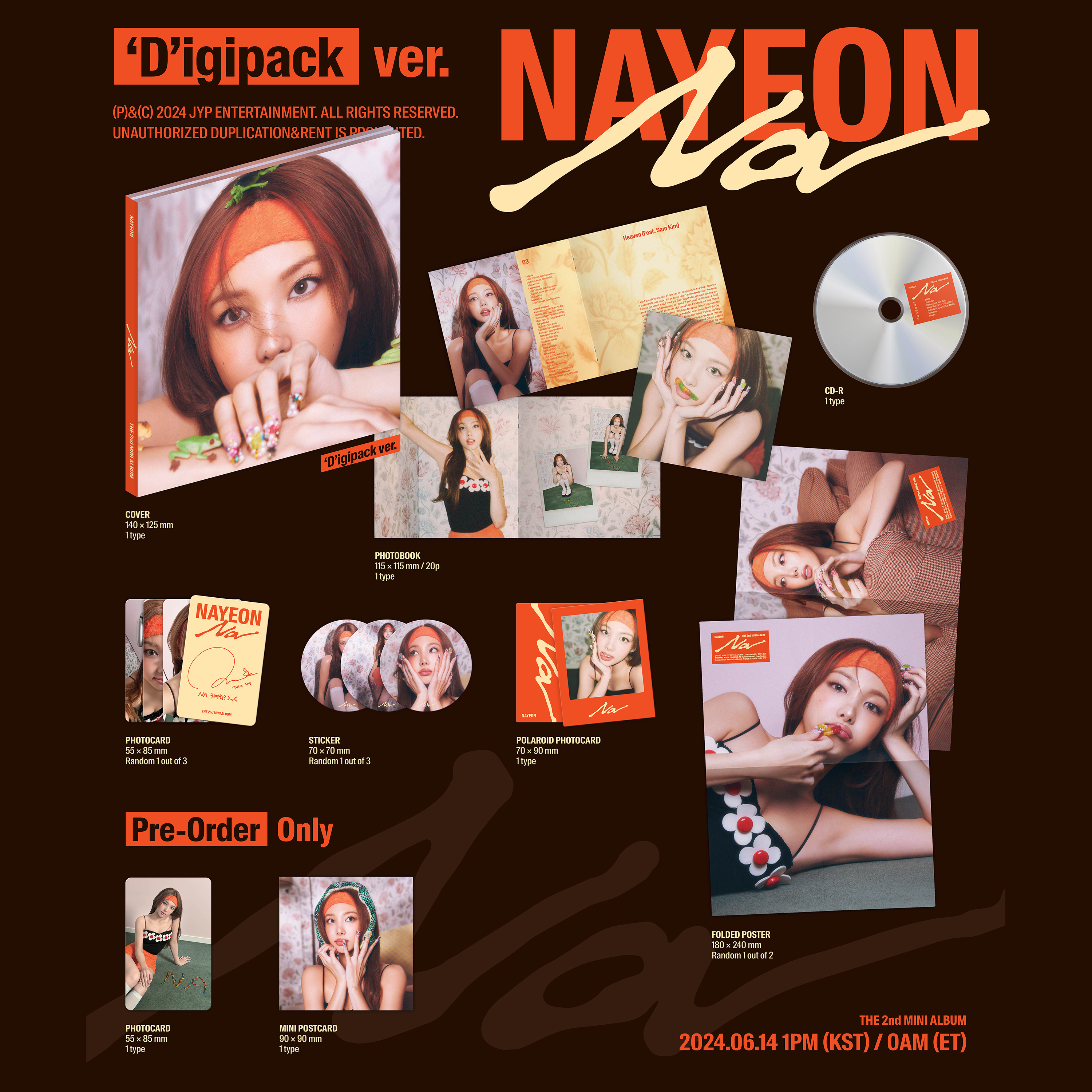 NAYEON - NA [2nd Mini Album] Digipack Ver. - Stardust K-pop Shop