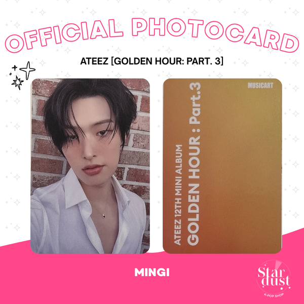 [PHOTOCARD] ATEEZ (MINGI) - GOLDEN HOUR: PART. 3 [Musicart POB]