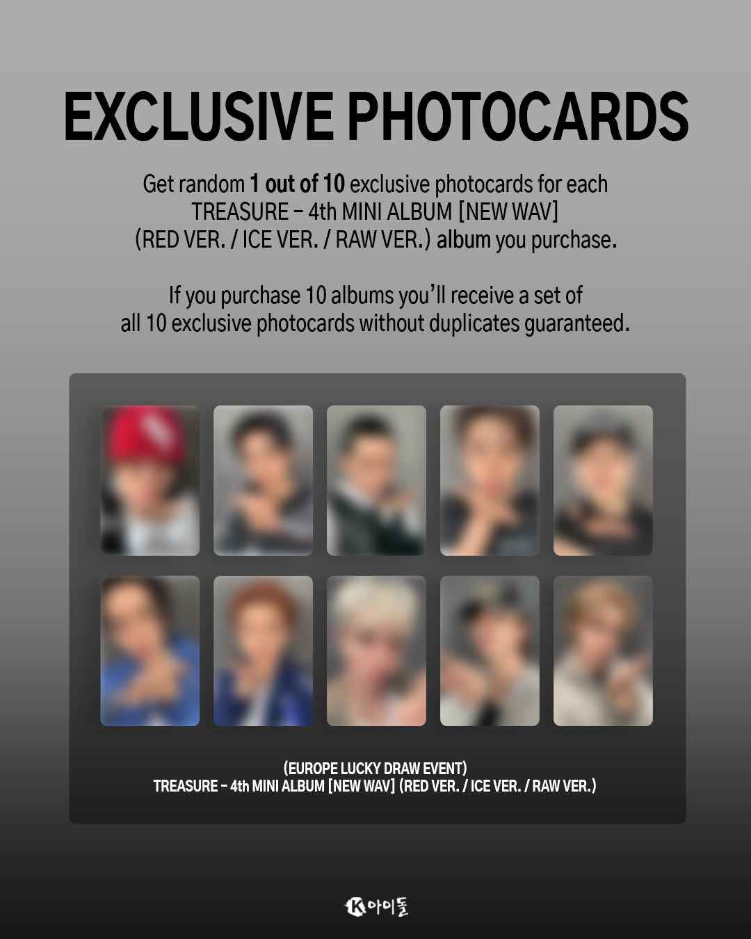 [EUROPE LUCKY DRAW EVENT] TREASURE - NEW WAV [4th Mini Album] Red / Ice Ver.