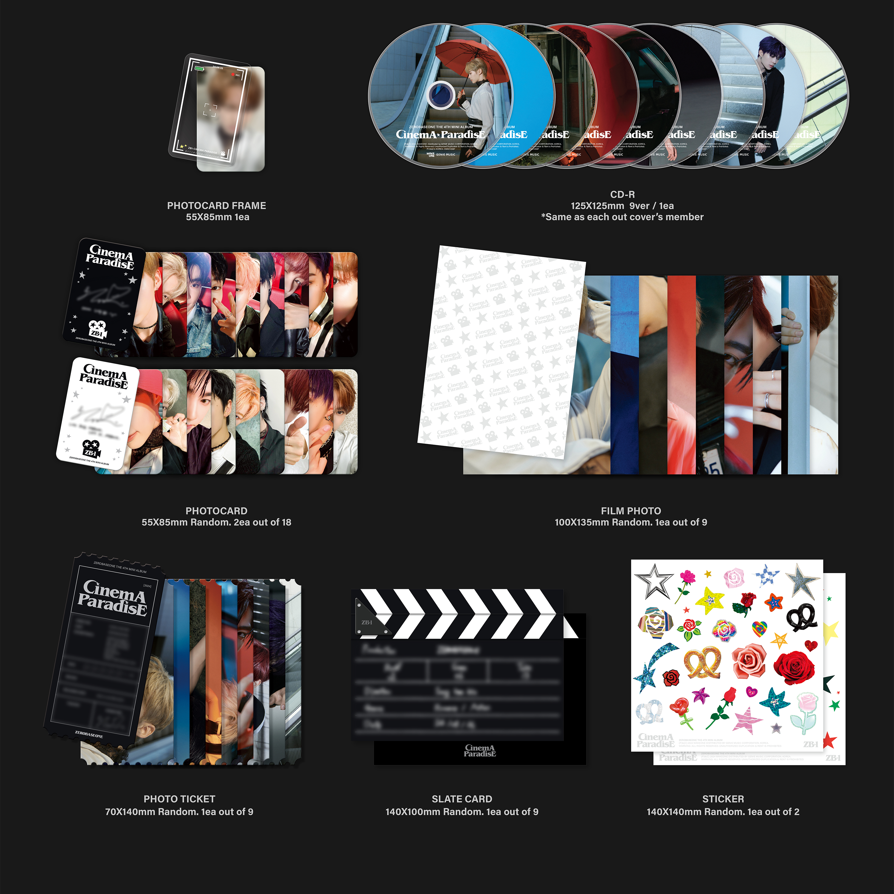 ZEROBASEONE - CINEMA PARADISE [4th Mini Album] Digipack Ver. - Stardust K-pop Shop
