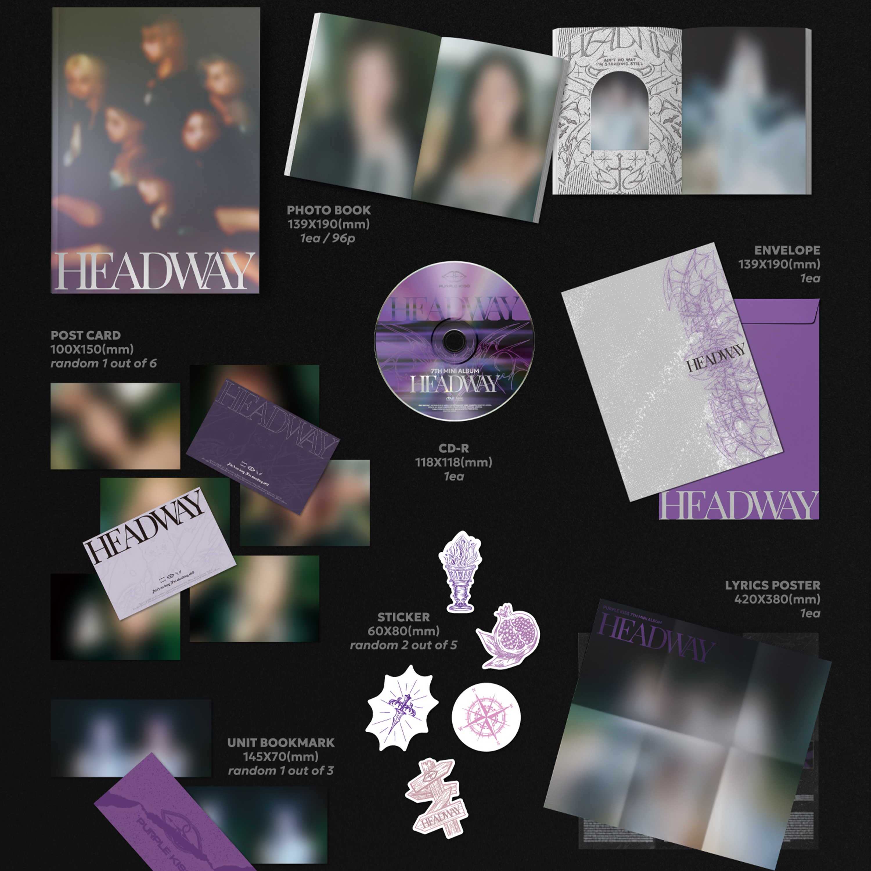 PURPLE KISS - HEADWAY [7th Mini Album] - Stardust K-pop Shop