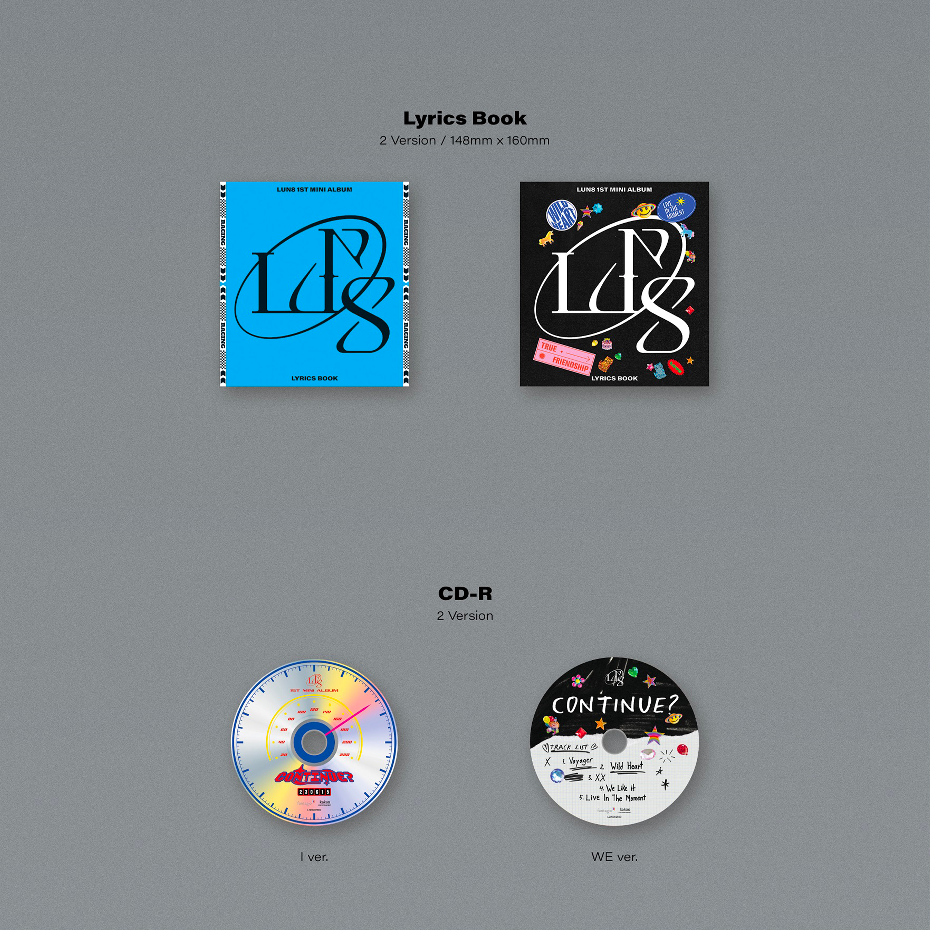 LUN8 - CONTINUE? [1st Mini Album] + POSTER - Stardust K-pop Shop