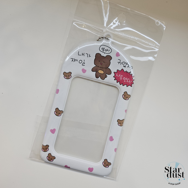 I AM THE CUTEST, RIGHT ? BEAR PHOTO CARD HOLDER KEYRING