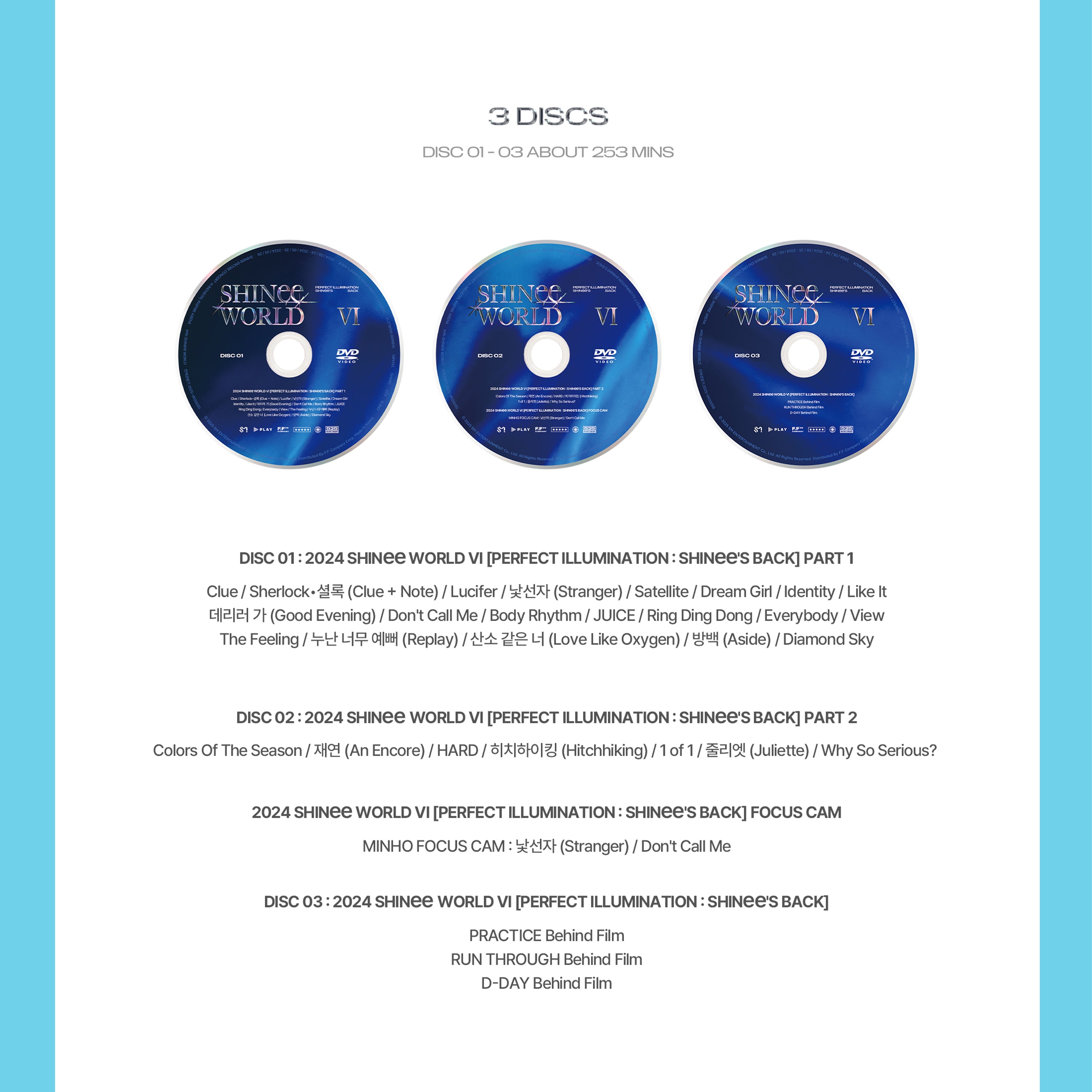 SHINee - SHINee WORLD VI [PERFECT ILLUMINATION: SHINee's Back] Minho DVD - Stardust K-pop Shop