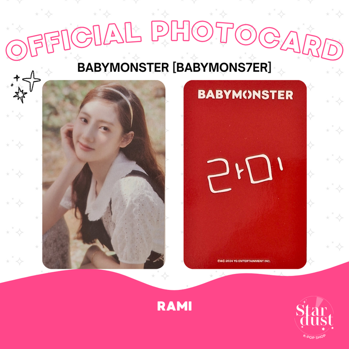 [PHOTOCARD] BABYMONSTER - BABYMONS7ER [POB] - Stardust K-pop Shop