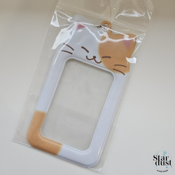 JELLY WOONGNYANGNYANG CHEESE CAT PHOTO CARD HOLDER KEYRING