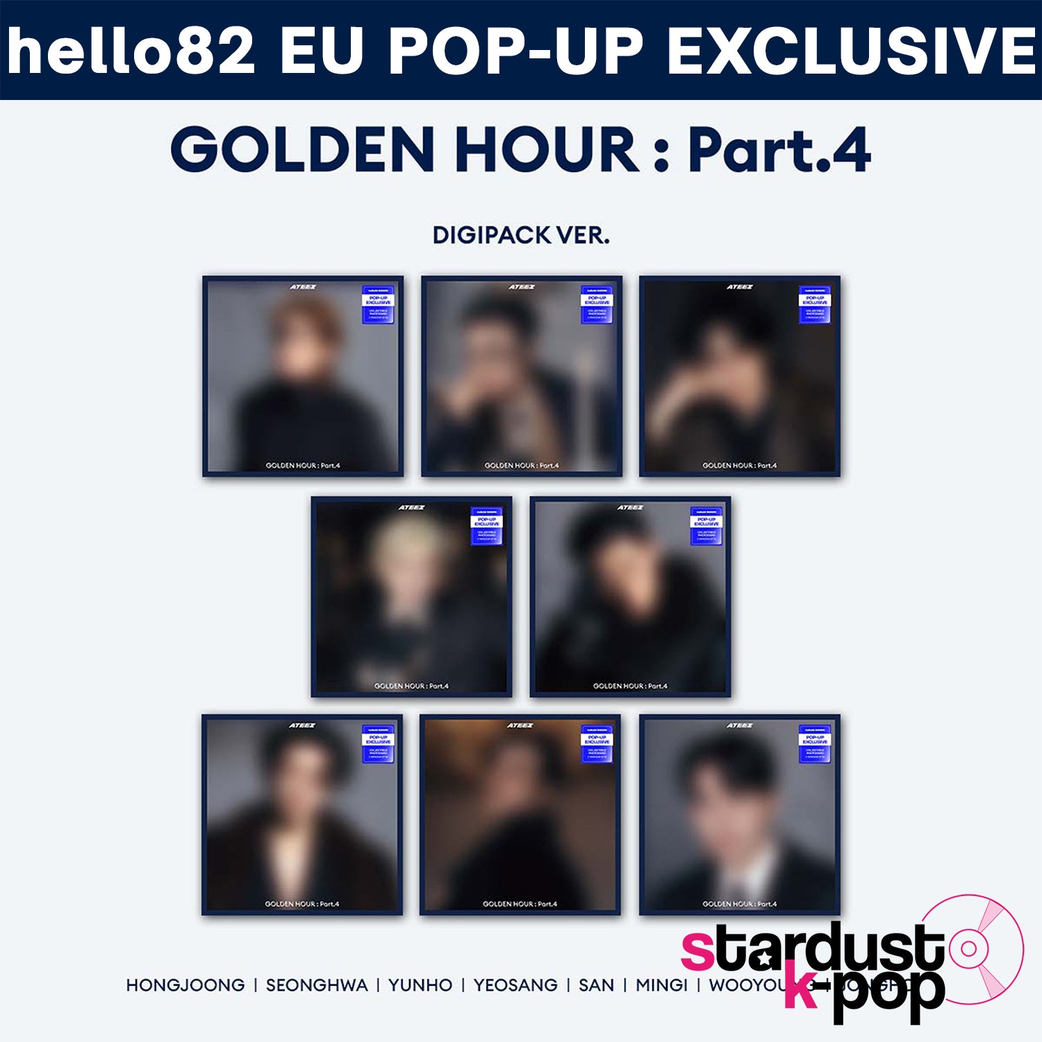 ATEEZ - GOLDEN HOUR : Part. 4 [Europe POP-UP Exclusive] Digipack Ver.