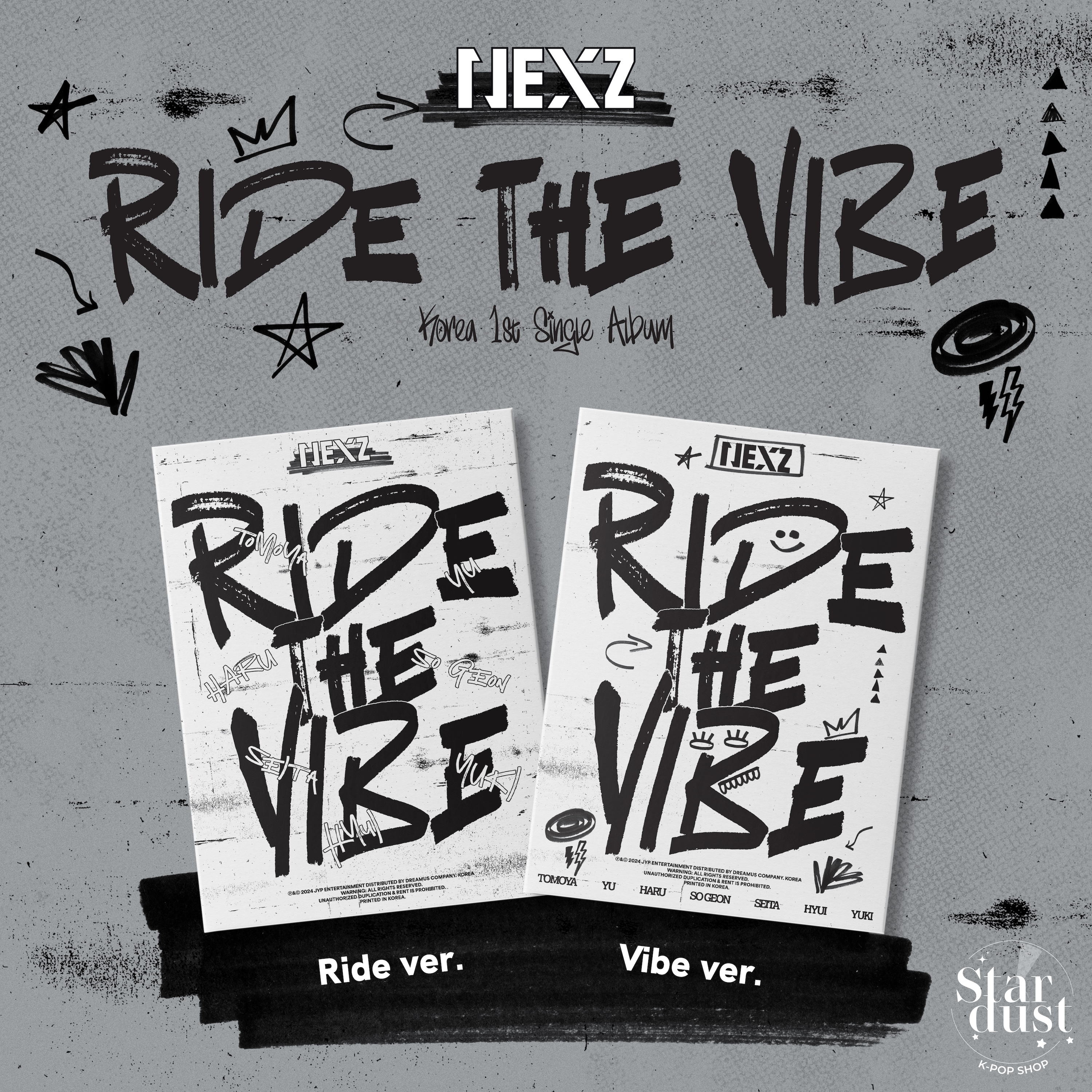 NEXZ - RIDE THE VIBE [1st Single Album] - Stardust K-pop Shop