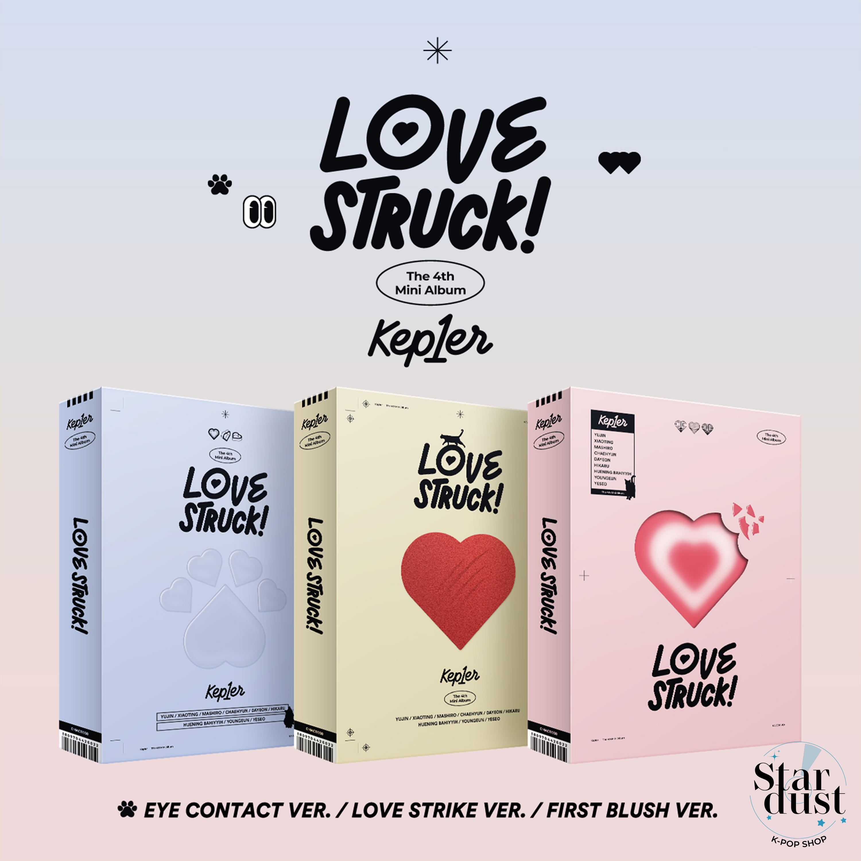 KEP1ER - LOVESTRUCK! [4th Mini Album] - Stardust K-pop Shop