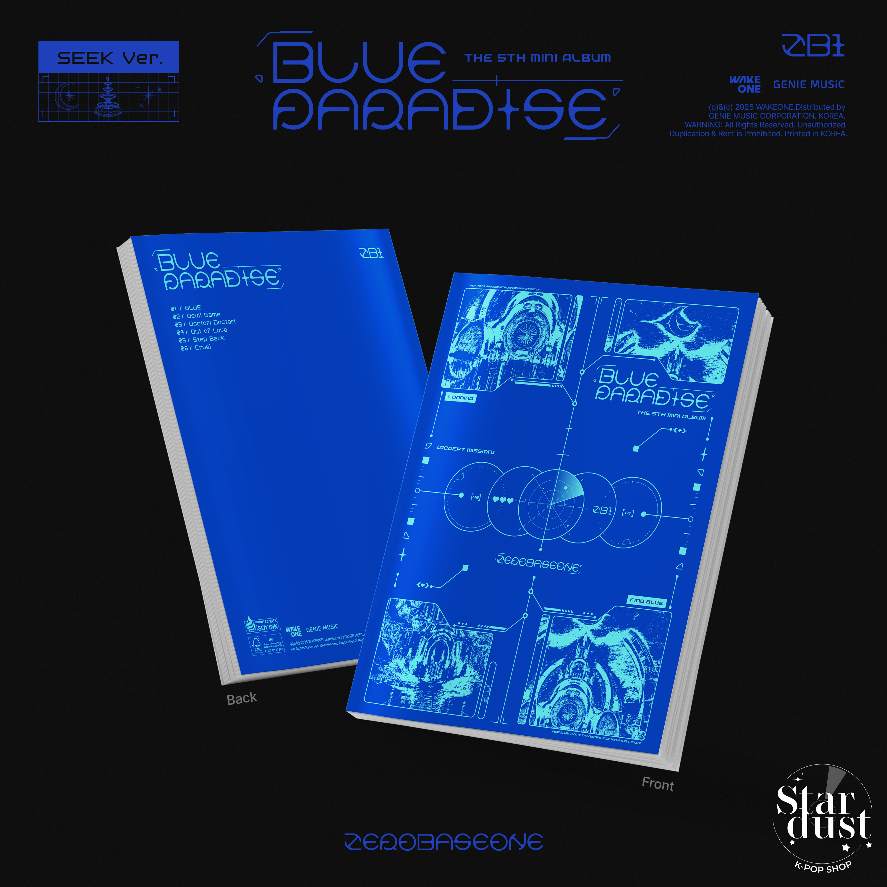 ZEROBASEONE - BLUE PARADISE [5th Mini Album] - Stardust K-pop Shop