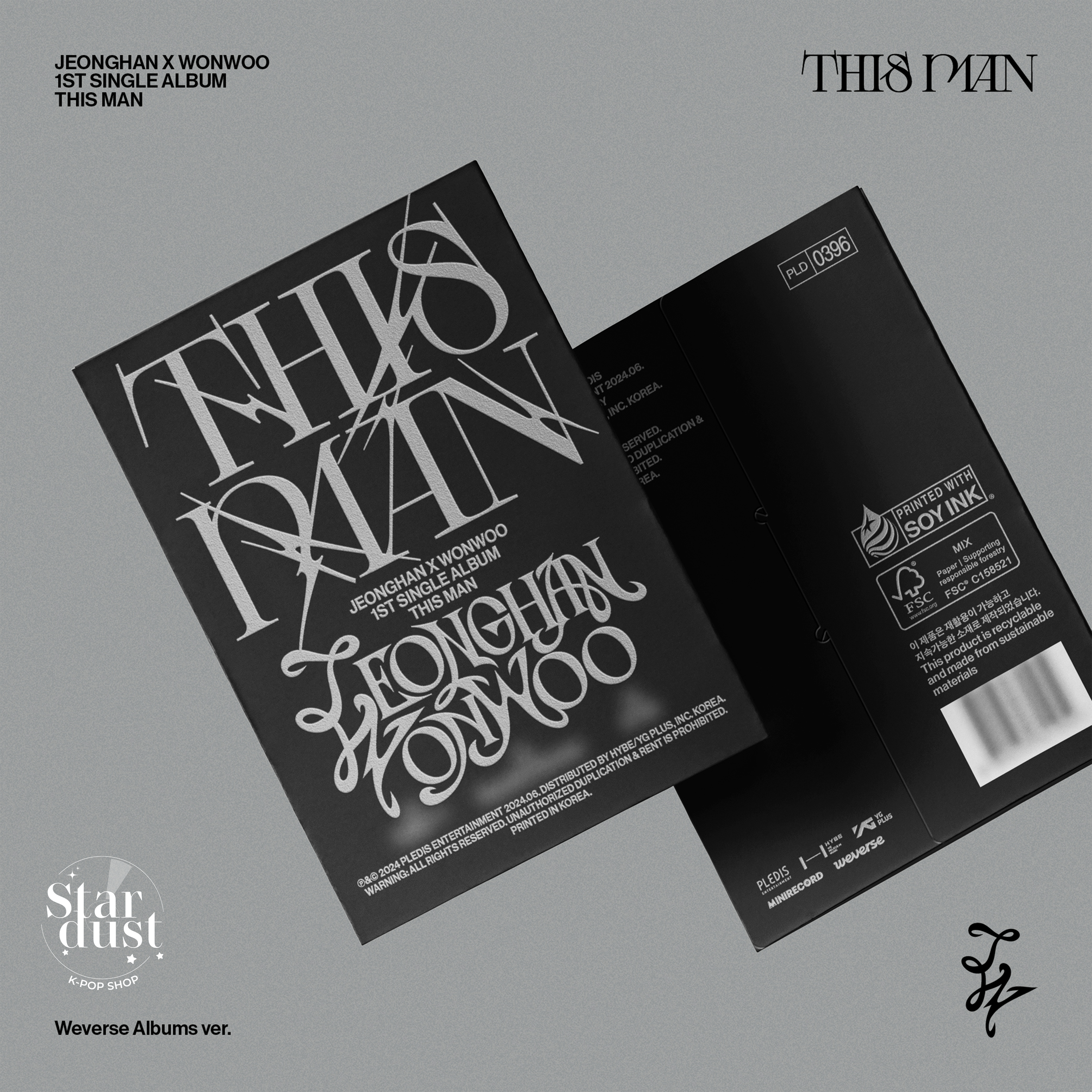 SEVENTEEN JEONGHAN X WONWOO - THIS MAN [1st Single Album] Weverse Ver. - Stardust K-pop Shop