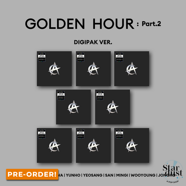 [PRE-ORDER] ATEEZ - GOLDEN HOUR: Part. 2 [Digipak Europe Pop-Up Exclusive]