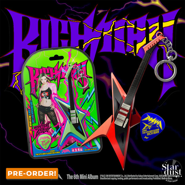 [PRE-ORDER] aespa - RICH MAN [6th Mini Album] Rich Guitar Ver. - Stardust K-pop Shop