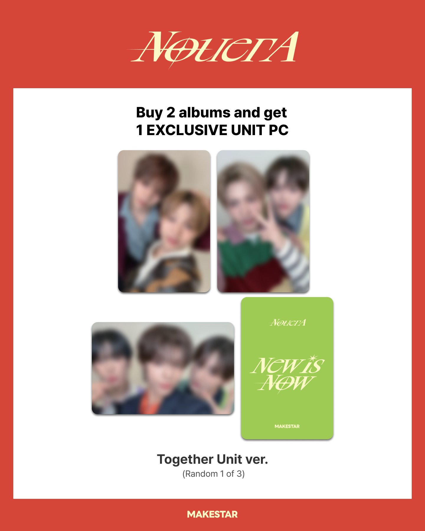 [ALBUM EVENT] NouerA - CHAPTER: NEW IS NOW [1st Mini Album] Pocaalbum Ver. - Stardust K-pop Shop