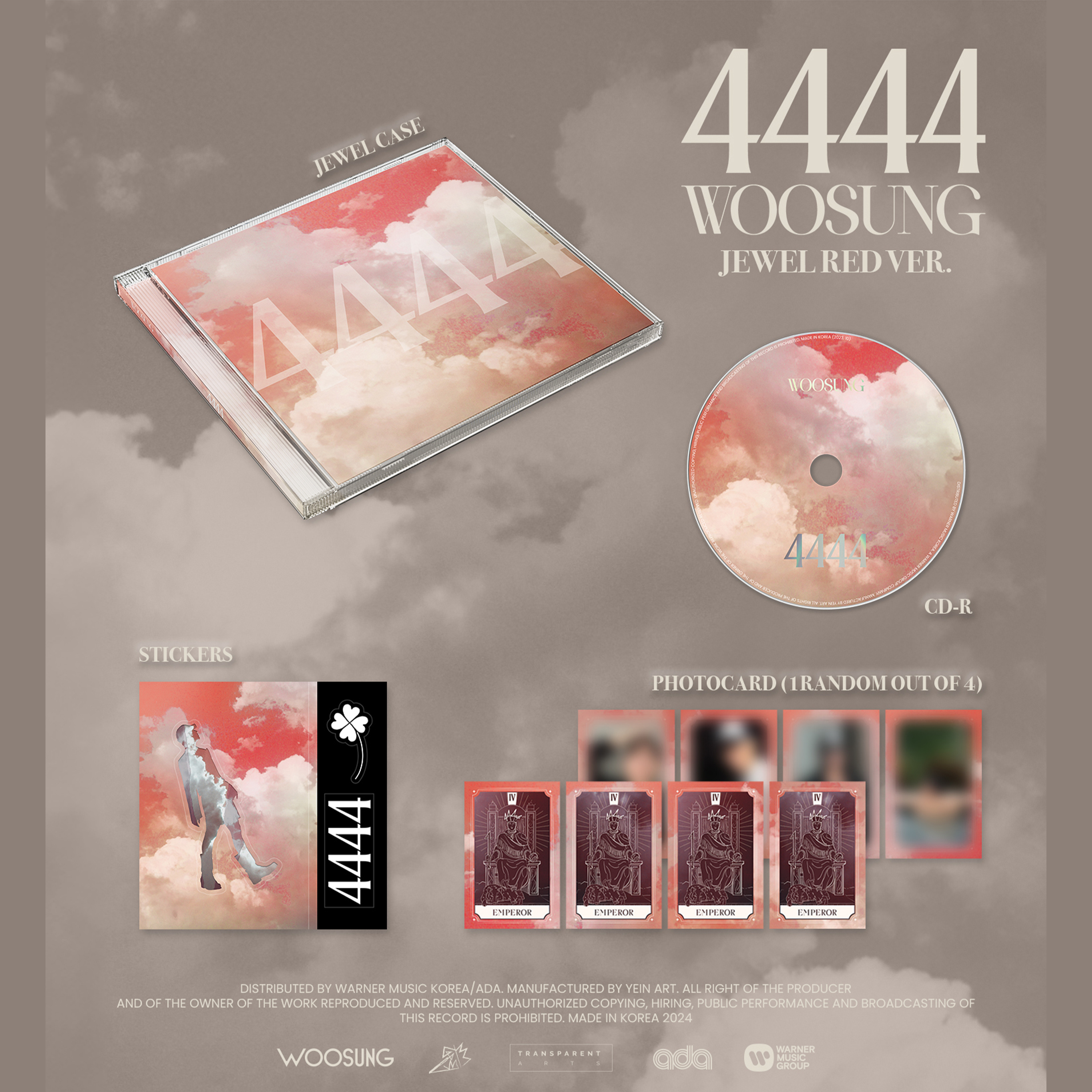 WOOSUNG - 4444 [2nd Full Album] Jewel Ver. - Stardust K-pop Shop