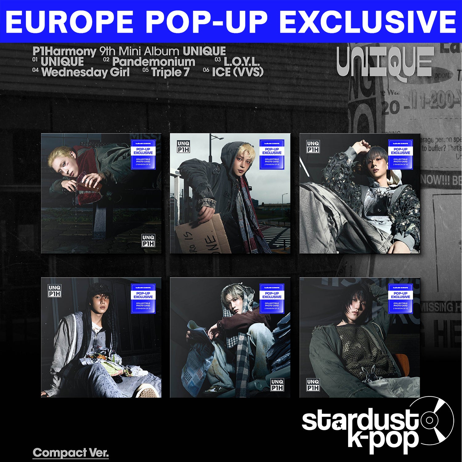 P1Harmony - UNIQUE (Member Compact) - Europe POP-UP Exclusive