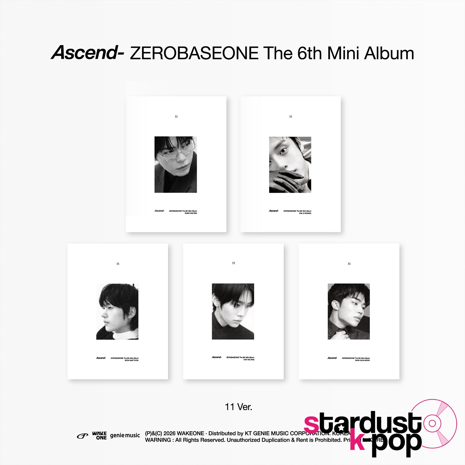 ZEROBASEONE - ASCEND- [11th Mini Album] 11 Ver.