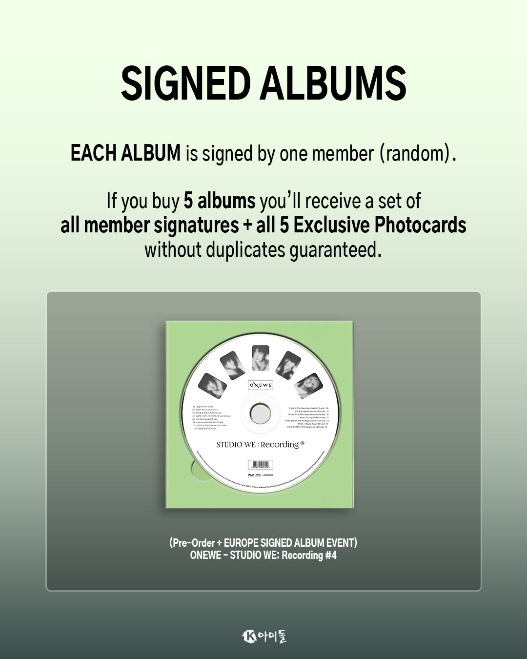 [EU SIGNED ALBUM EVENT] ONEWE - STUDIO WE: Recording #4 - Stardust K-Pop Shop