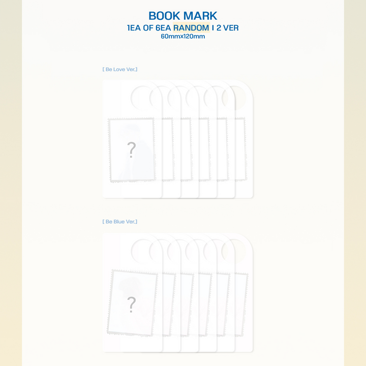 BTOB Be Together 3rd full album Be Love ver, Be Blue ver bookmark, segnalibro