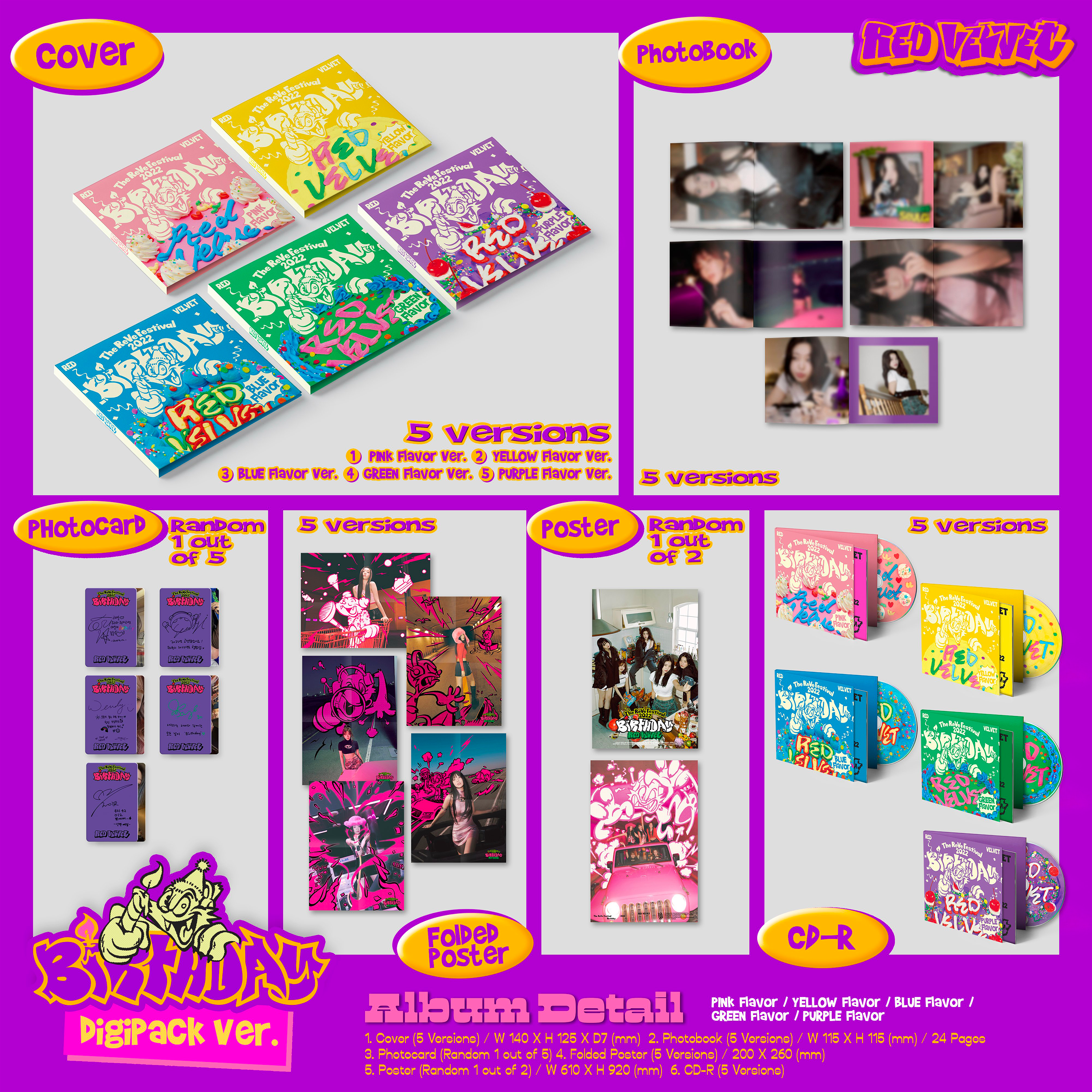 RED VELVET - THE REVE FESTIVAL 2022: BIRTHDAY [Mini Album] Digipack Ver. - Stardust K-pop Shop