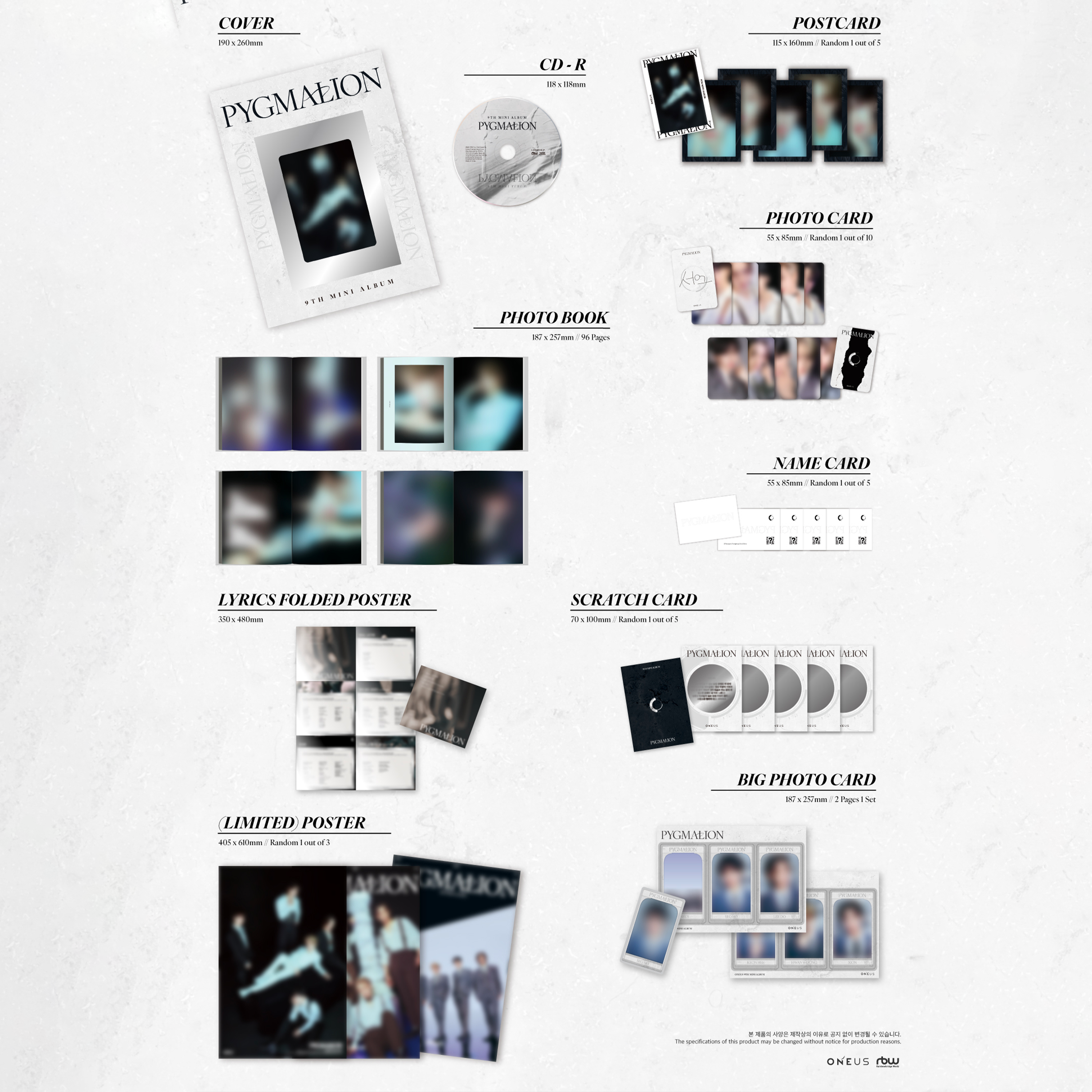 ONEUS - PYGMALION [9th Mini Album] Main Ver. + POSTER - Stardust K-pop Shop