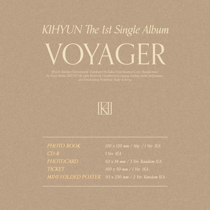 Kihyun Voyager 1st Single Album Jewel Case version 