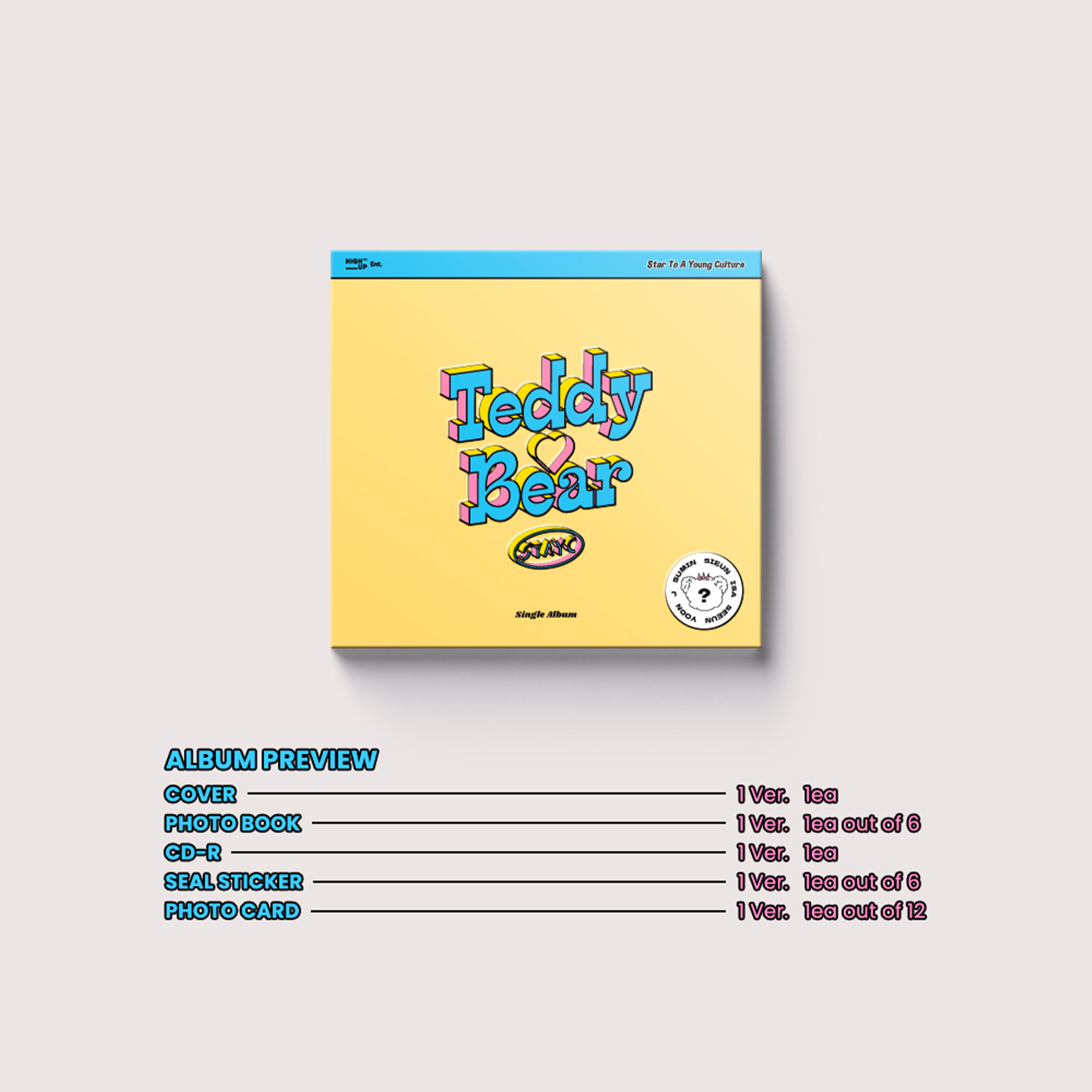 STAYC - TEDDY BEAR [4th Mini Album] Digipack Ver. - Stardust K-pop Shop