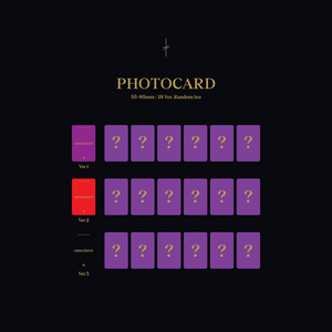 Wonho Obsession 1st Single Album version I, II, III photocard