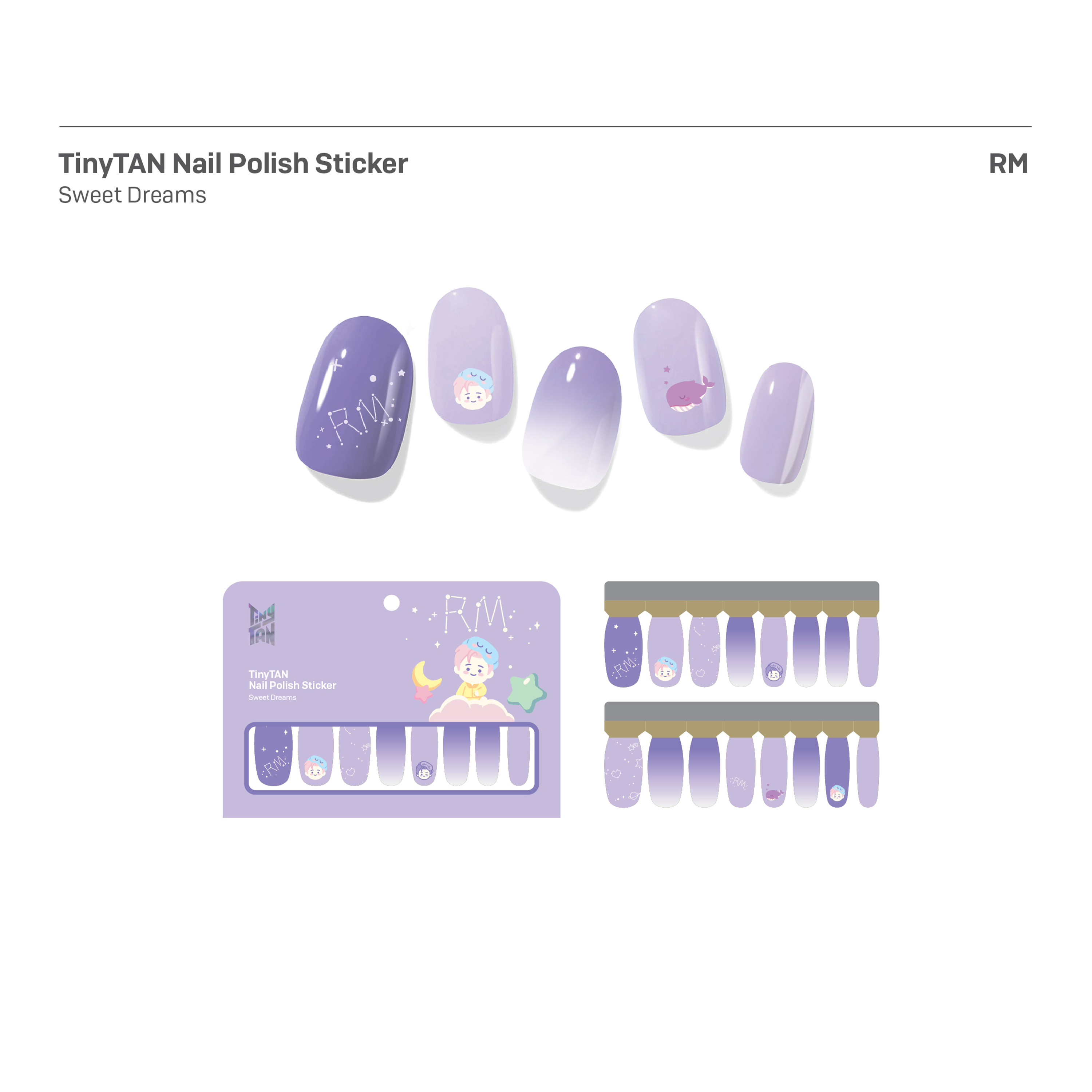 TINYTAN (BTS) - NAIL POLISH STICKER [SWEET DREAMS] - Stardust K-pop Shop