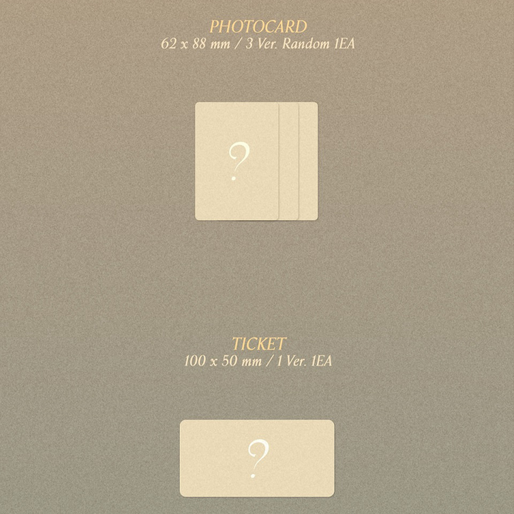 Kihyun Voyager 1st Single Album Jewel Case version photocard, ticket
