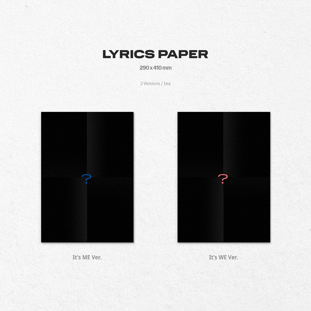 Tempest 1st Mini Album It's Me, It's We lyrics paper