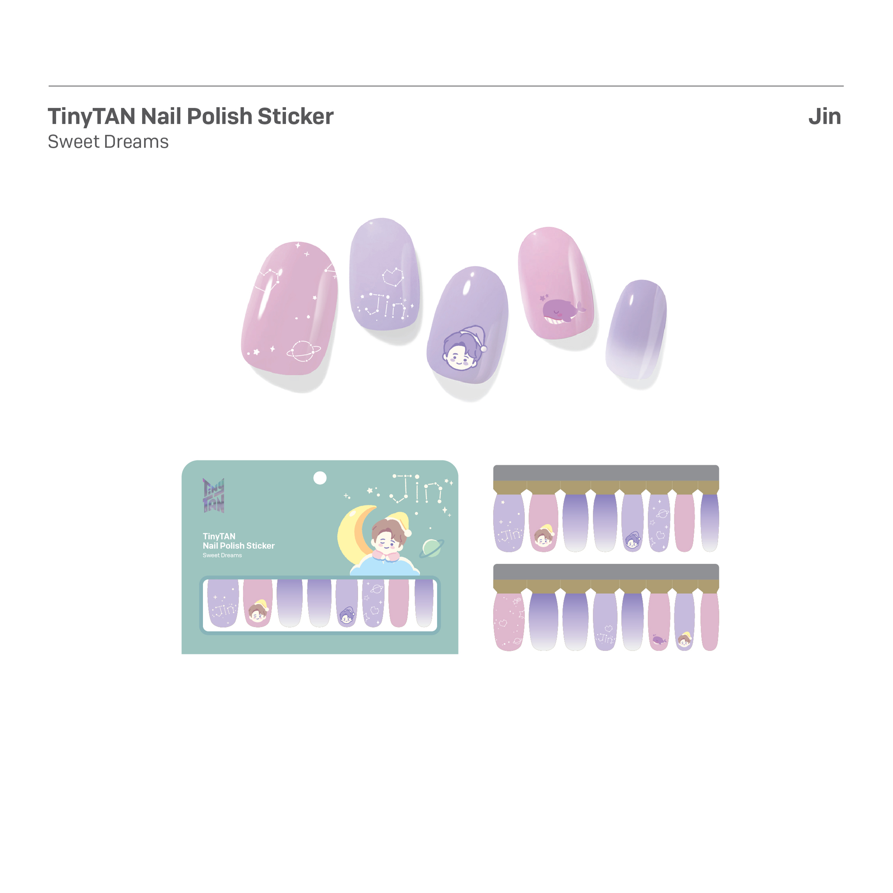 TINYTAN (BTS) - NAIL POLISH STICKER [SWEET DREAMS] - Stardust K-pop Shop