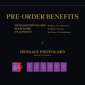 Wonho Obsession 1st Single Album version I, II, III preorder benefits message photocard