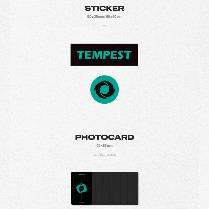 Tempest It's Me, It's We 1st Mini Album digipack sticker, photocard