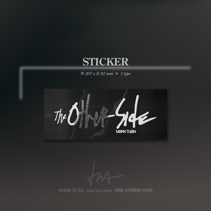 Mark Tuan (GOT7) The Other Side Debut Solo Album sticker