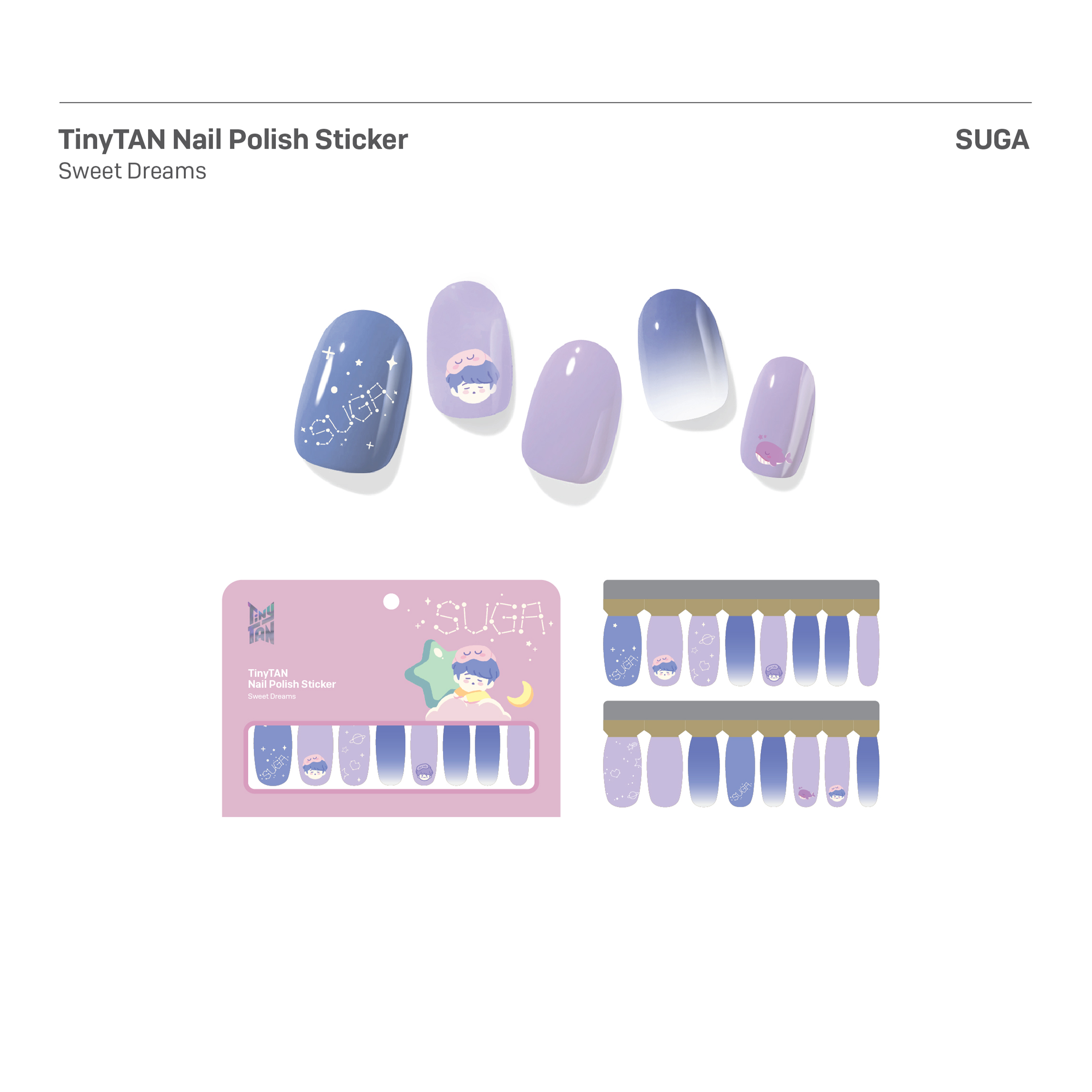 TINYTAN (BTS) - NAIL POLISH STICKER [SWEET DREAMS] - Stardust K-pop Shop